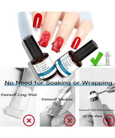 LOUINSTIC Gel Polish Remover (2 Pack) - Fast & Easy Nail Gel Remover - 0.5 oz - 2 PCS - Buy Online on SooperMarket.com