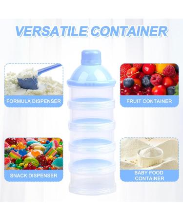 WOWOSS Portable Formula Dispenser - 2 Pcs Non-Spill Milk Powder Storage Container for Travel - 4 Layer Pot for Kids - Outdoor Friendly - Buy Online on SooperMarket.com