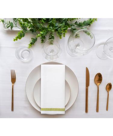 LEKOCH 50 PCs Premium Airlaid Napkins - Elegant White Design 40x40cm - High-Quality Disposable Napkins for Weddings & Events - Buy Online on SooperMarket.com