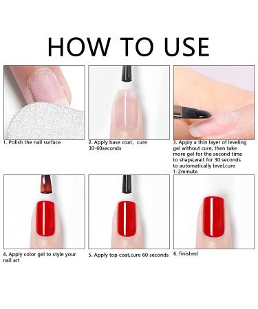Lofuanna 15g Clear Builder Nail Gel - Nail Leveling Gel with Acrylic Brush for Nail Strengthening and Manicure Set - Self-Leveling Nail Repair and Extension Gel (0.5oz) - Buy Online on SooperMarket.com