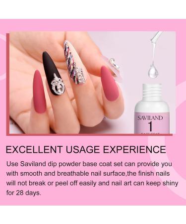 Shop Saviland 15ml + 60ml Dip Powder Foundation Base - No Curing Needed for DIY Nails | Large Capacity for Nail Salons - Fast International Shipping - Buy Online on SooperMarket.com