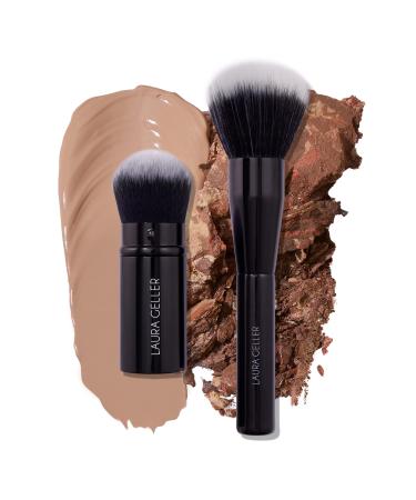 LAURA GELLER NEW YORK Blending Beauties Two-Piece Makeup Brush Gift Set for Powders and Foundation 11 Better Together 2pc