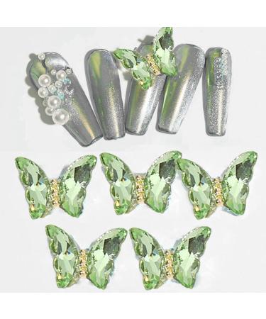 1Bag Butterfly Rhinestones 3D Fashionable Craft Accessories Embellishment For Decoration Green H098 - Buy Online on SooperMarket.com