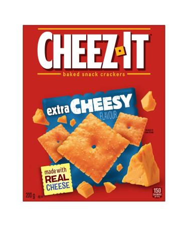 Cheez-It Baked Snack Crackers Extra Cheesy Flavour 200 gram Extra Cheese 200 g (Pack of 1)