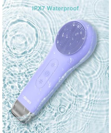 EZBASICS Rechargeable Facial Cleansing Brush - Waterproof Silicone Face Scrubber for Men & Women - Electric Exfoliating Brush for Cleansing and Exfoliating - Violet - Buy Online on SooperMarket.com