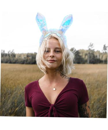 PLAFOPE Rabbit Ear Headband Bunny Ears Hair Clip Party Headband for Women Cartoon Rabbit Headband Party Headband for Adults Rabbit Ear Hairband Pvc Rain Wire. Plastic Floor. Satin Cloth - Buy Online on SooperMarket.com
