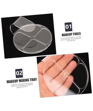 Buy 2 Sets Acrylic Powder Chassis Color Mixing Plates - Essential Makeup Mixing Trays for Women | Foundation Palette & Lipstick Tools - Buy Online on SooperMarket.com