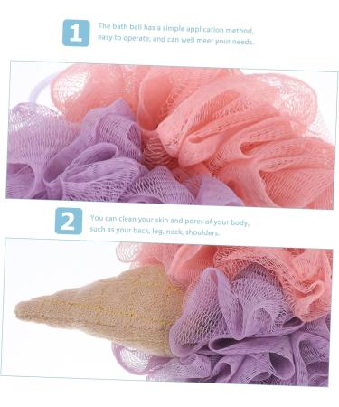NOLITOY Rainbow Ice Cream Shower Flowers - Reusable Exfoliating Bath Sponges & Loofahs for a Refreshing Shower Experience - Buy Online on SooperMarket.com