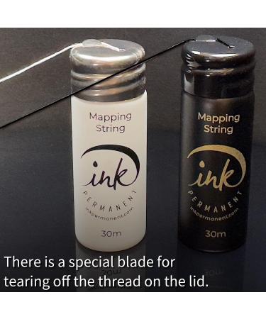 Ink Permanent White Brow Mapping String 100 Ft - Pre-Inked for Microblading & Permanent Makeup | Brow Mapping Kit - Buy Online on SooperMarket.com