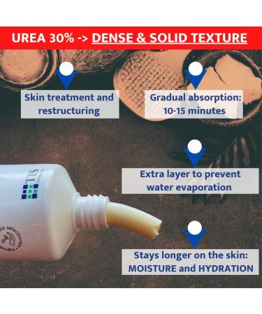 TIS UREA Cream 30% - Treat Eczema Psoriasis & Dry Skin | 2 x 50g | AHA & Wheat Germ Oil | Improve Wounds & Scars - Buy Online on SooperMarket.com