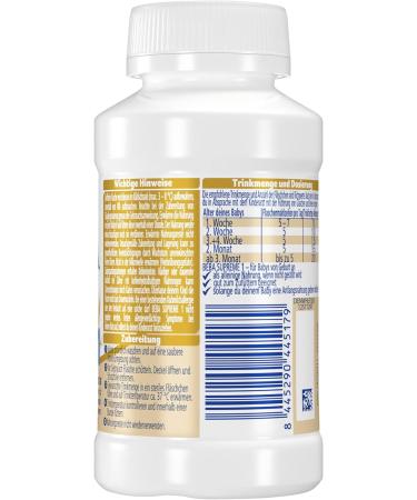 Nestl BEBA SUPREME 1 Infant Milk - Ready-to-Drink 200ml Bottles (Pack of 8) with Omega 3 | International Shipping Available - Buy Online on SooperMarket.com