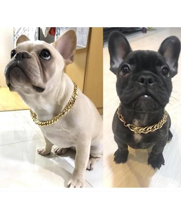 Gold Link Chain Necklace for Small Dogs - 27cm - Lightweight Bling for Chihuahua, Yorkie & Mini Breeds - Cute Pet Jewelry (Gold) - Buy Online on SooperMarket.com