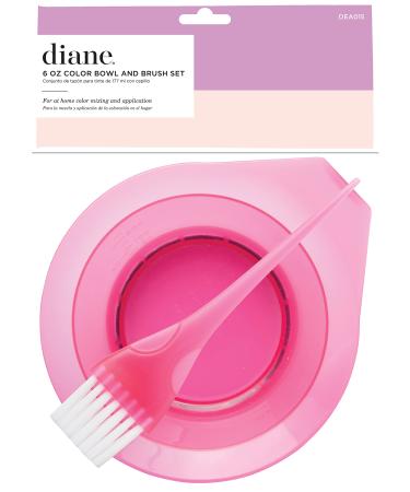 Diane Tint Bowl with Brush Set, Translucent Pink Tint Bowl Brush Set Pink