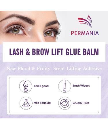 PERMANIA 2023 Lash Lift Balm 0.35oz - Grape Flavored Adhesive for Strong Viscosity and Water Solubility - Eyelash Perm Kit Essential - Buy Online on SooperMarket.com