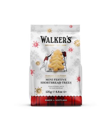 WALKER'S SHORTBREAD Mini Festive Trees Bag 125g (Pack Of 12)