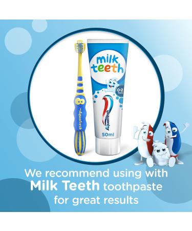 Aquafresh Toothbrush for Kids Milk Teeth Toothbrush for Children 0-2 Years Soft Bristles - Buy Online on SooperMarket.com