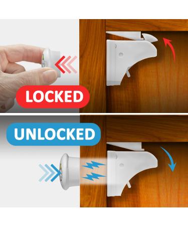 Magnetic Cabinet Locks (12 Locks + 2 Keys) with Adhesive  Easy Installation Tool - Child Proof Drawers - No Tools Or Screws Needed - Jool Baby - Buy Online on SooperMarket.com