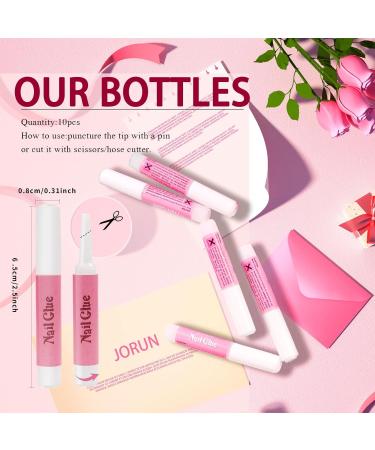 10 PCS Nail Glue Extra Strong for Press On Nails Long Lasting Fake Nail Flue for Acrylic Tips Quick Dry & No UV Light False Nail Glue for Nail Charms Rhinestones 2g*10 - Buy Online on SooperMarket.com