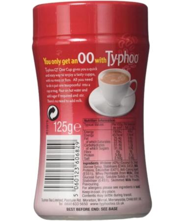 Typhoo QT Instant Tea Drink 125g With Whitener 6 Pack Bundle. Ideal hot or cold. - Buy Online on SooperMarket.com