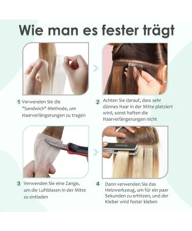 Laavoo Real Hair Extensions | Tape-In Dark Brown Remy Hair 55cm | 20pcs 50g #2 - Buy Online on SooperMarket.com