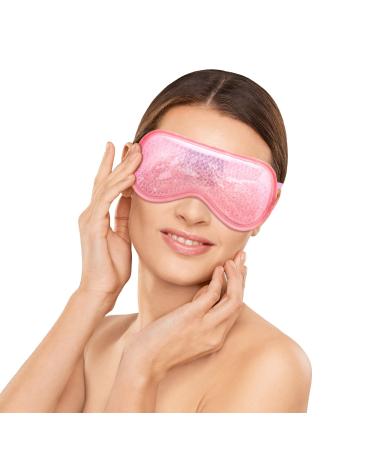 Albert Austin Cooling Eye Mask for Puffy Eyes Reversible Soft Plush Cold Eye Mask Relieves Sinus Pain Headache Migraine Reusable Hot Cold Therapy Cooling Gel Eye Mask Dark Circles Swollen Eyes