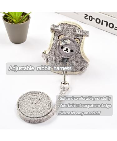 Taicols Adjustable Leash Set for Rabbits & Cats - 120cm Breathable Dishes & Soft Pet Leash for Outdoor Walking - Buy Online on SooperMarket.com