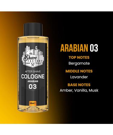 the shave factory After Shave Cologne Series (03 Arabian 500ml (16.9 fl. oz)) 03 Arabian 16.9 Fl Oz (Pack of 1) - Buy Online on SooperMarket.com