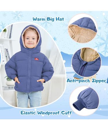 Kids4ever Toddler Hooded Winter Jacket | Royal Blue | 3-4 Years - Buy Online on SooperMarket.com