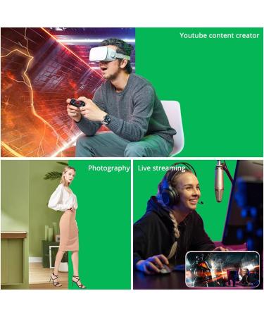 YELANGU Green Screen Backdrop Kit - 6.5X5ft Portable Studio for Streaming, Photos, Video Conferences - Buy Online on SooperMarket.com