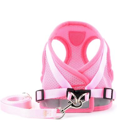 Ranphy Cat Dishes & Adjustable Dog Harness - Reflective No Pull Soft Mesh Comfortable Fit for Small Dogs - Pink - Buy Online on SooperMarket.com