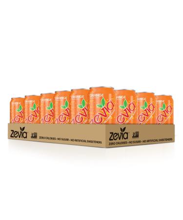 Zevia Zero Calorie Soda Orange 12oz Cans (Pack of 24) - Refreshing Orange Flavor, Sugar-Free Drink Option - Buy Online on SooperMarket.com