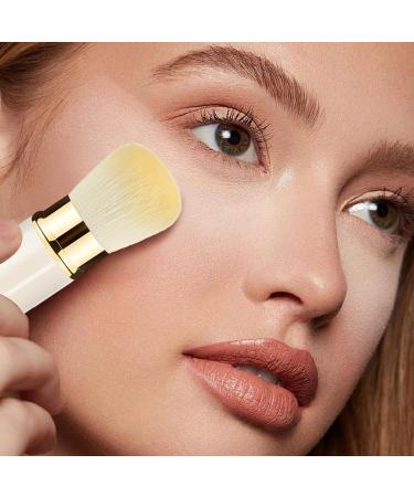 Maodom Telescopic Makeup Brush Small Multipurpose Cosmetics Brushes Portable Powder Brushes Soft Face Makeup Brush for Sunscreen Bronzing Powder White - Buy Online on SooperMarket.com