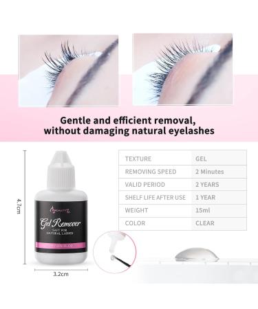 Beauty7 Eyelash Extension Remover Gel - 15ml Clear Solution for Easy Removal of Eyelashes | Perfect for Lash Lovers - Buy Online on SooperMarket.com
