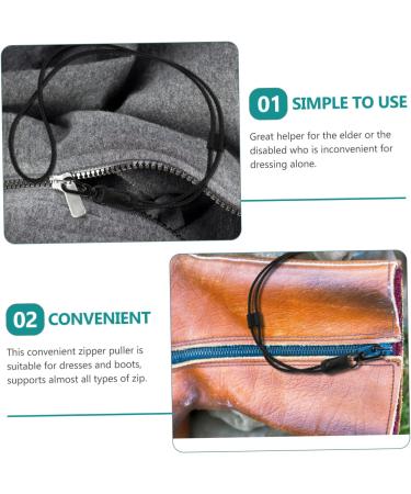 Button Hook Helper 3pcs Button Assist Device Zipper Assistance Travel Zipper Aid Zipper Accessories Travel Zipper Assist Leather(Black 54.00X1.50X0.30CM) 54.00X1.50X0.30CM Black - Buy Online on SooperMarket.com