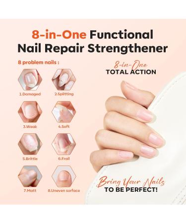 Modelones 8-in-1 Nail Care Ridge Filling Strengthener Treatment - 15ml Milky White - Buy Online on SooperMarket.com