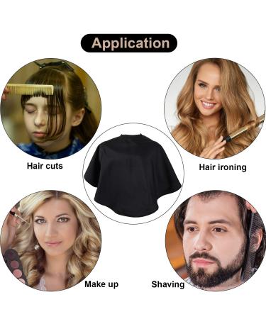 2 Pcs Waterproof Makeup & Hair Cape Set - Salon Barber Bib for Hair Dye & Styling in Black - Buy Online on SooperMarket.com