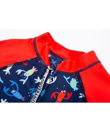 BONVERANO Baby Boy Sunsuit/Swimsuit UPF 50+ Sun Protection with Cap | 12-18 Months Shrimp - Buy Online on SooperMarket.com