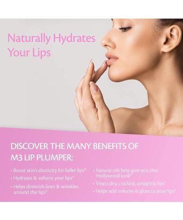 M3 Naturals Collagen Lip Plumper - Natural Lip Enhancer for Fuller Lips | Hydrating Gloss Primer for Soft, Plump Lips - Pink - Buy Online on SooperMarket.com