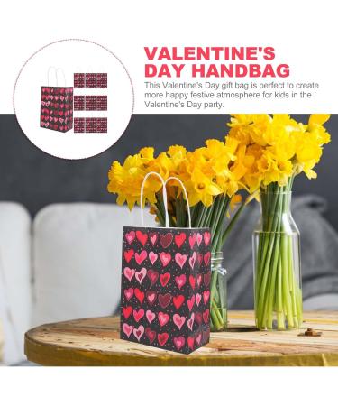 ULTECHNOVO 40 Pcs Valentine's Day Tote Paper Storage Bags Paper Favor Bags Kids Birthday Paper Goodie Bags Valentines Treat Bag Goodie Bags for Kids Valentine Bags with Handles Handheld Gift 1 count (Pack of 1) As Shown 2x4pcs - Buy Online on SooperMarket.com