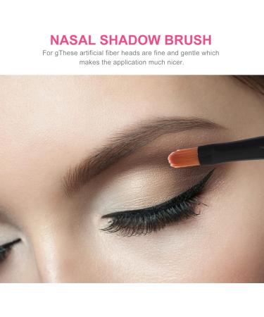 BELLIFFY 10pcs Nose Shadow Brush Travel Blush Brush Cosmetic Brush Eye Makeup Creme Blush Black Wooden Handle - Buy Online on SooperMarket.com