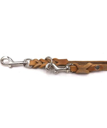 Adjustable Dog Liner for Small & Large Dogs - 3.50m x 12mm Cognac - Durable Double Linen - Buy Online on SooperMarket.com