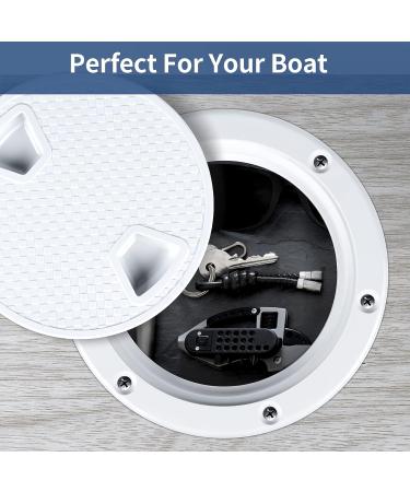 4/6/8 inch White Deck Plate Hatch with Detachable Cover - Non-Slip Inspection Hatch - Buy Online on SooperMarket.com