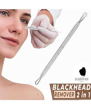 Glamified Blackhead Remover Professional Skincare Spot Treatment Blackhead Remover Tool for Blemish Comedone Whiteheads Pimple Popper with Double Sided Soft Touch and Anti-Slip Design - Buy Online on SooperMarket.com