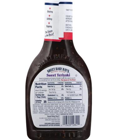 Sweet Baby Rays Sweet Teriyaki Sauce & Marinade 473ml Bottle - Buy Online on SooperMarket.com