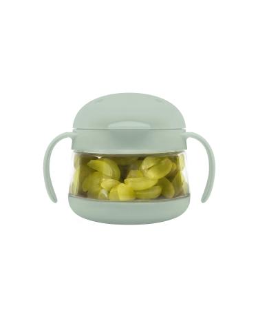 Ubbi Tweat No Spill Snack Container for Kids BPA-Free On The Go No Mess Snacks Must Have Toddler Travel Accessories Toddler Snack Container with Handles Sage Green