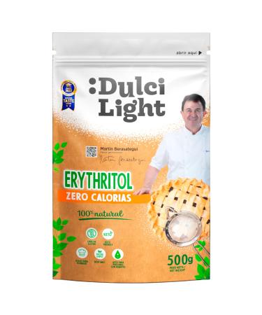 Erythritol 500gr 100% Natural Sweetener 0 Calories DulciLight Zero | Vegan Alternative | Enjoy Without Guilt | Ideal for The Keto Diet | DulciLight The Natural Taste of Sugar |