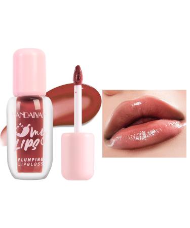 Intense Heat Plumping Lip Gloss with Chili Extract - Juicy & Full Lips Instant 30% Plumper Look Glossy Shine Fuller Lip Plumper Lip Mirror Lip Plumping Gloss (07#)