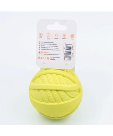 Laroo Durable Natural Rubber Dog Ball | Squeaker Toy for Small & Large Dogs | 9cm Green Dog Football - Buy Online on SooperMarket.com