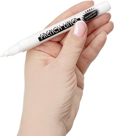 Hairlich French Liner Manicure Pen Manicure Pedicure White Nail Polish Paint Pen Pen Shape White Nail Tips Nail Art Nail Styling - Buy Online on SooperMarket.com