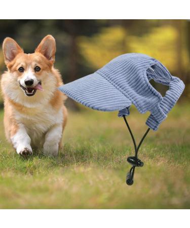 Predolo Pet Sports Hat | Fashionable Dog Solar Hat with Ear Holes | Sun Protection Baseball Cap for Small Dogs - Blue XL - Buy Online on SooperMarket.com